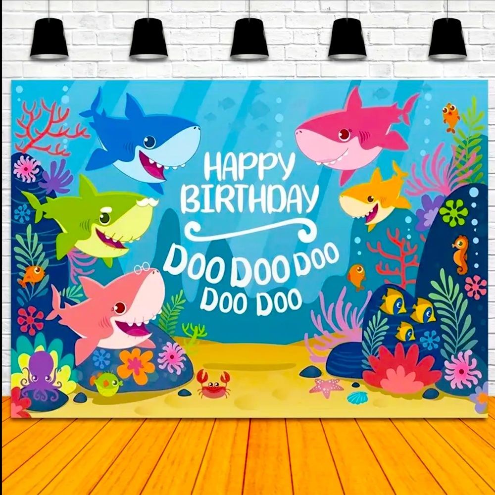Baby Shark Birthday Banner